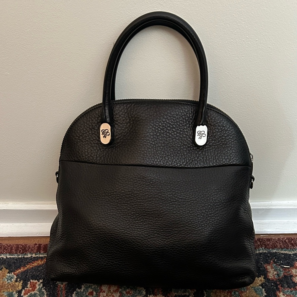 Brooks Brothers Black Leather Satchel